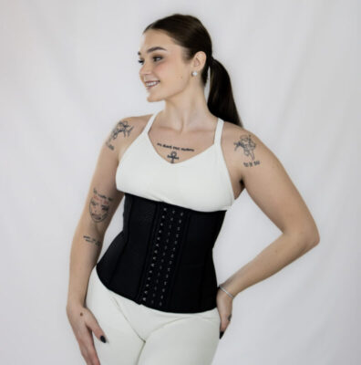 Elpojoša lateksa Waist Trainer korsete CURVES (melnā krāsā)