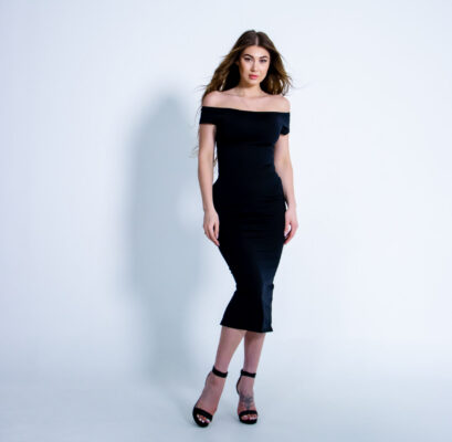 Kleita COCO (slaidinoša, melnā krāsā)