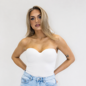 Bodijs LETTY (koriģējošs bodijs, balts)