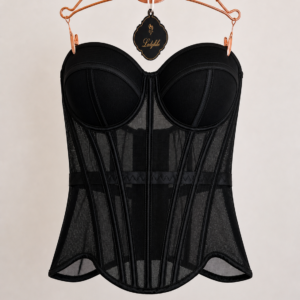 Korsetes tops ANGELINA – melns